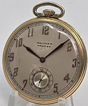 1939 Waltham Premier Colonial 21J 14K Gold Filled Open Face Pocket Watch. Fixed Price $284.95.