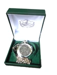 Mullingar Pewter Quartz Pocket Watch, Shamrock With Triple Knots, Analog. Fixed Price $79.95.