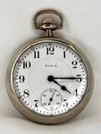 Functional Elgin Father Time Railroad Approved Pocket Watch 21 Jewel Size 18. Fixed Price $315.00.