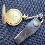 Vtg Dufonte Lucien Piccard Swiss Inspired Date Pocket Watch (untested). Fixed Price $55.00.