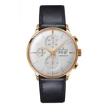 Junghans Meister Chronoscope Black Leather Strap Men's Watch 27/7023.03. Fixed Price $2295.00.