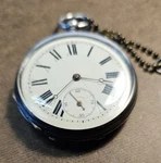 Pateck Geneve Pocket Watch Rare-open FACE-RUNS-15 RUBIS-NO.18931-KEY Wind & Set. Fixed Price $560.00.