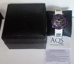 Aquaswiss Chronograph Quartz Large 50 Mm Watch Stainless Steel Purple New. Fixed Price $144.50.