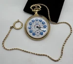 Vintage Antique Bulova 47.5 Mm "unitas" Pocket Watch With 14K Gold Filled Chain. Fixed Price $529.99.