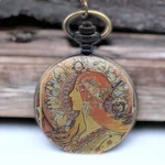 Zodiac Woman Pendant Watch New Necklace Art Nouveau Medieval Pocket Astrology. Fixed Price $18.95.