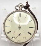 Antique English Fusee Sterling Silver Pocket Watch Swing Out Case Key Wind Works. Fixed Price $250.00.