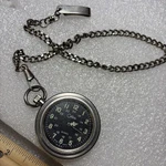 Handsome Colibri Quartz Pocket Watch Stainless Steel With Chain. Fixed Price $18.90.