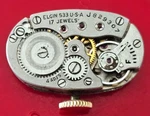 Elgin 533 4ADJ 17J Watch Movement (removed From Gold Case/balance Runs) LOT325. Fixed Price $14.95.