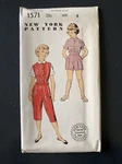 Vintage Childrens Sewing Pattern Blouse Vest Pants Shorts 1571 Midcentury Ny. Fixed Price $20.00.