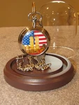9/11 World Trade Center Twin Towers Pocket Watch W/ Glass Dome Display Stand. Fixed Price $149.95.