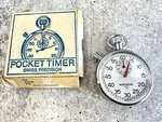 North Star Swiss Mechanical Pocket Timer 7 Jewels Box. Fixed Price $35.00.