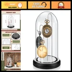 Clear Glass Display Dome Stand For Pocket Watches, Ornaments & Medals - 4X7 Inch. Fixed Price $57.99.