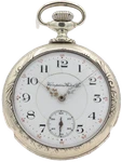 Antique 16S 1912 Hampden Repousse 17 Jewel Pocket Watch 108 Nickel Usa. Fixed Price $248.60.