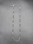 Antique Art Deco Silver Tone Single Albert Pocket Watch Chain Germany C1920S. Fixed Price $109.19.