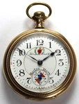 1902 Hampden Special Railway 21J 18S Gold Filled Pocket Watch - Railroad Runs. Fixed Price $399.99.