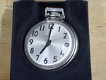 Westclox Mark 400 Dollar Wind Pocket Watch Runs With Date & Box. Fixed Price $65.00.