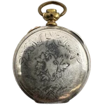 Antique 3/0S Dueber Two Tone Open Face Pocket Watch Case Coin Silver Floral Usa. Fixed Price $56.50.