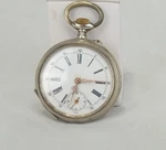 Cylindre Rubis Siver 0.800 Antique Swiss Pocket Watch Engraved Parts Repair. Fixed Price $70.00.