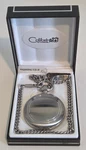 Colibri Quartz Pocket Watch W/ Chain Black Dial Day Date Box Japan Movt. Fixed Price $57.95.