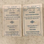 Security Swiss Mainspring No. 2339 & 2004 For Bracelet Pocket Watch. Fixed Price $28.00.