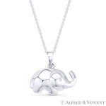 3D Baby Elephant Animal Charm 925 Sterling Silver Pendant & Cable Chain Necklace. Fixed Price $37.99.