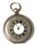 Swiss Demi Hunter Pocket Watch Fine Silver Not Running Size 6 41MM Case. Fixed Price $149.99.