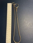 Rose Gold Tone Snake Snap Lock Ring Pocket Watch Chain 19 A1452. Fixed Price $37.50.