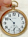 Vintage 1917 Illinois 16S/17J Pocket Watch, Grade: 305 Rolled Gold Case. Fixed Price $120.00.