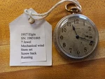 1917 Elgin Size 12 Jewel Pocket Watch From My Private Collection Running. Fixed Price $75.00.