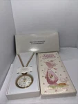 New Valdawn 1998 Precious Moments Love Another Pocket Watch Pendant Goldtone. Fixed Price $71.99.