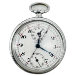 Antique 18S Aristo Import Us Military 15J Chronograph Open Face Pocket Watch. Fixed Price $254.25.