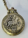Louis Jourdan Monarch Horse Hunter Gold Tone Case Pocket Watch No Crystal. Fixed Price $36.45.