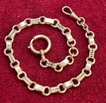 19TH Austrian Victorian .900 Silver & Gold Plated Pocket Watch Chain. Fixed Price $169.99.