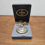 Majestron Quartz Pocket Watch Working Box Eagle Pluribus Unum. Fixed Price $21.21.