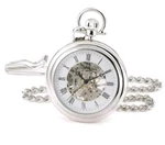 Stuhrling 6053 33113 Vintage Stainless Steel Mechanical Silver Mens Pocket Watch. Fixed Price $525.00.