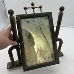 Antique Swivel Table Top Deco Style Mirror Stand Wood Chippy Age Worn Patina. Fixed Price $124.50.