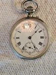 Antique Swiss Lady Pocket Watch .800 Silver Open Face 10-JEWEL Pin-set Running 6. Fixed Price $195.00.