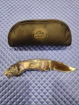Franklin Mint Collector Knife Wolf Head Handle Wolves Folding Pocket Blade. Fixed Price $35.00.