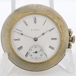 Antique 6S 1905 Elgin Pinstriped 7 Jewel Mechanical Hunter Pocket Watch 286. Fixed Price $84.75.