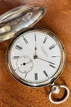 Thomas Russell & Sons, Liverpool 1885 Sterling Silver Full Hunter Pocket Watch.. Fixed Price $1015.50.