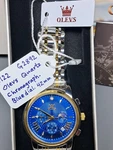 Olevs G2892 Quartz Chronograph Men's Watch Two-toned Band #122. Fixed Price $28.95.