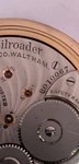 Waltham Railroader 17 Jewels Gold Filled Full Hunter Roman Numerals Pocket Watch. Fixed Price $1100.00.