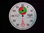New Old Stock Heuer Stop Watch 1980 Moscow Olympics Trackmaster Dial 46.52. Fixed Price $35.00.