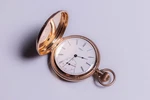Elgin Pocket Watch, Size, 11 Jewel, 18K Rose Gold, Double Hunting Case. Fixed Price $5500.00.