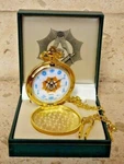 Masonic Square And Compasses Symbols Pocket Watch Freemasons Blue Enamel. Fixed Price $24.99.