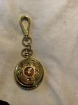 Joy & Iman Pocket Watch Quartz Clip Purse Fob Gold Tone Filigree Needs Bat.. Fixed Price $18.12.