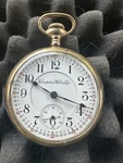 16 Size 21 Jewel Hampden North American Railway Pocket Watch. Fixed Price $550.00.