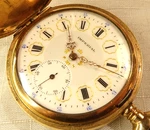 Imperial Pocket Watch 16S 7J Mint Hunter Gold Filled Fancy Dial Serviced. Fixed Price $450.00.