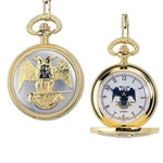 Scottish Rite Pocket Watch - Masonic Design With Gold Tone Steel 32ND Degree. Fixed Price $36.95.