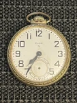 1951 Elgin Pocket Watch 16S 15J Grade 575 Model 20 10K Rgp Ornate Edged Runs. Fixed Price $180.00.
